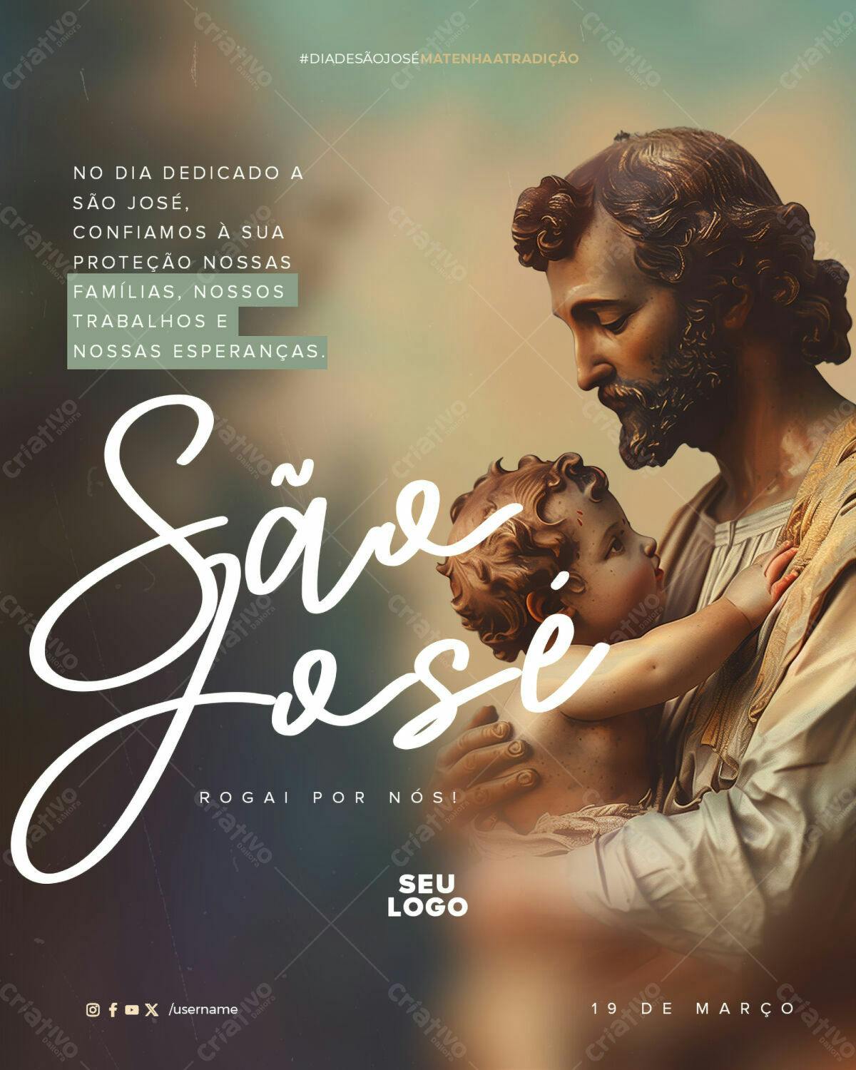Flyer Dia de São José PSD Editável