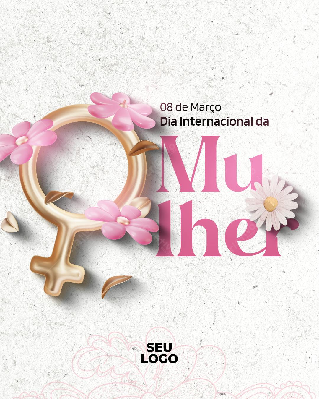 Flyer Dia Internacional da Mulher PSD Editável