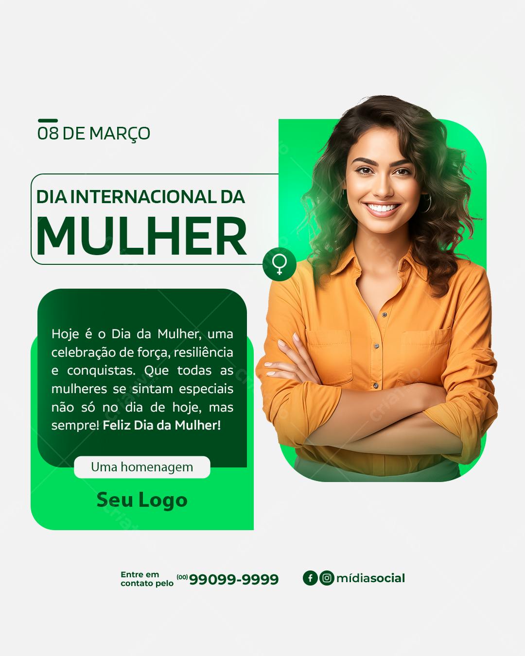 Postagem Dia Internacional da Mulher PSD Editável