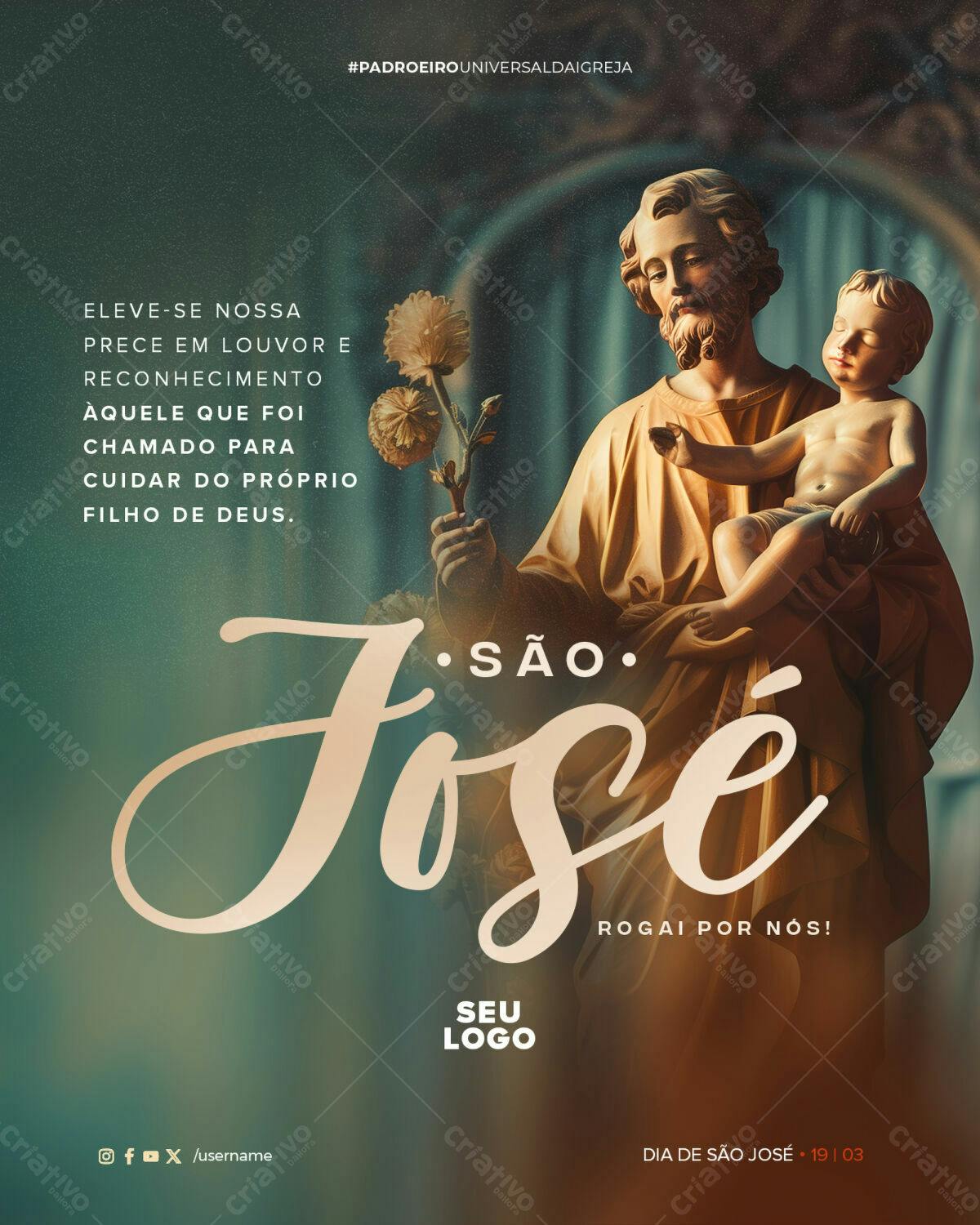 Flyer Dia de São José PSD Editável