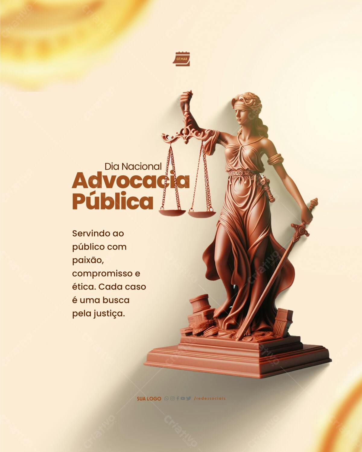 Flyer Dia Nacional da Advocacia Pública PSD Editável