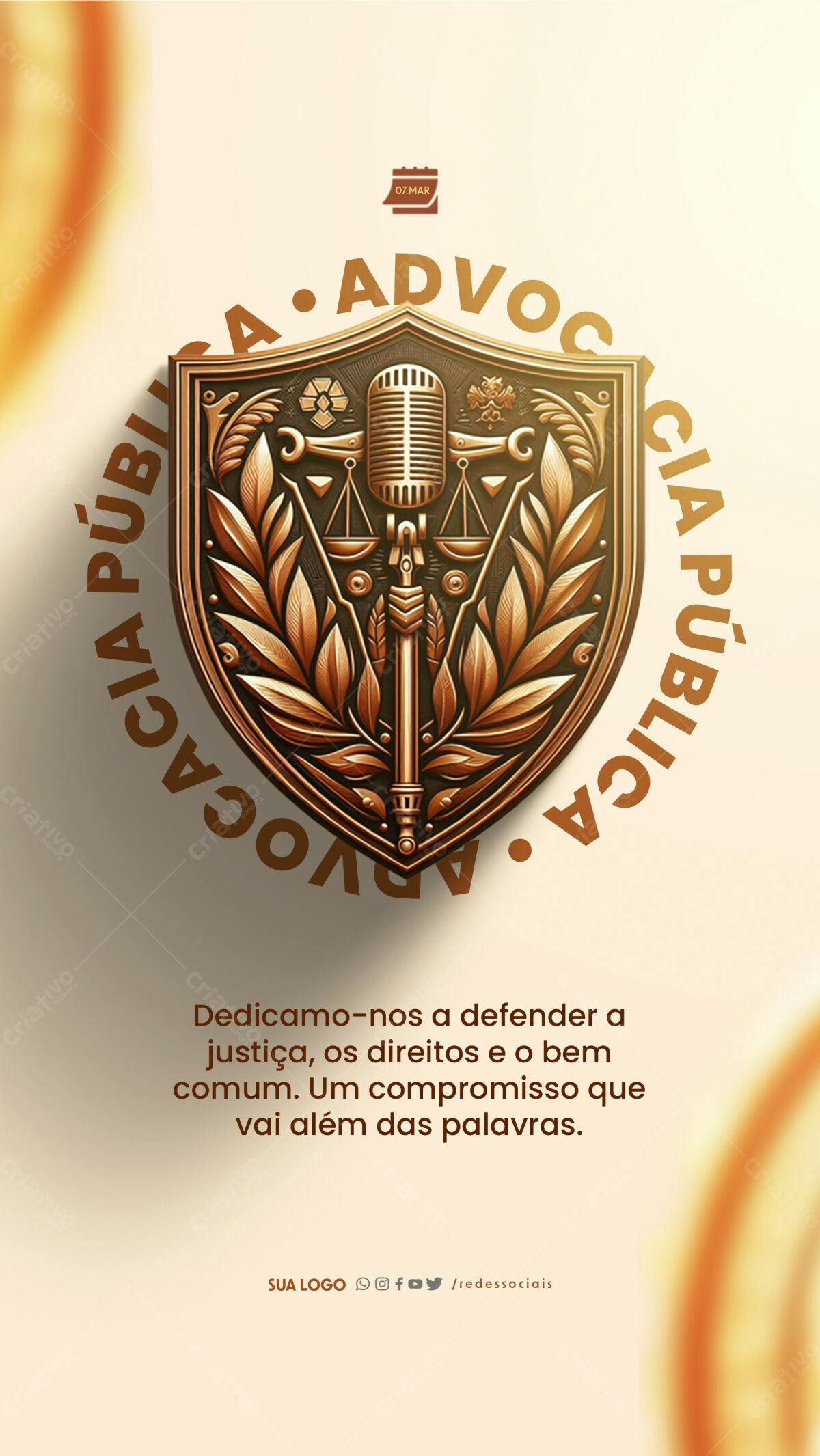 Poster Advocacia Pública PSD Editável