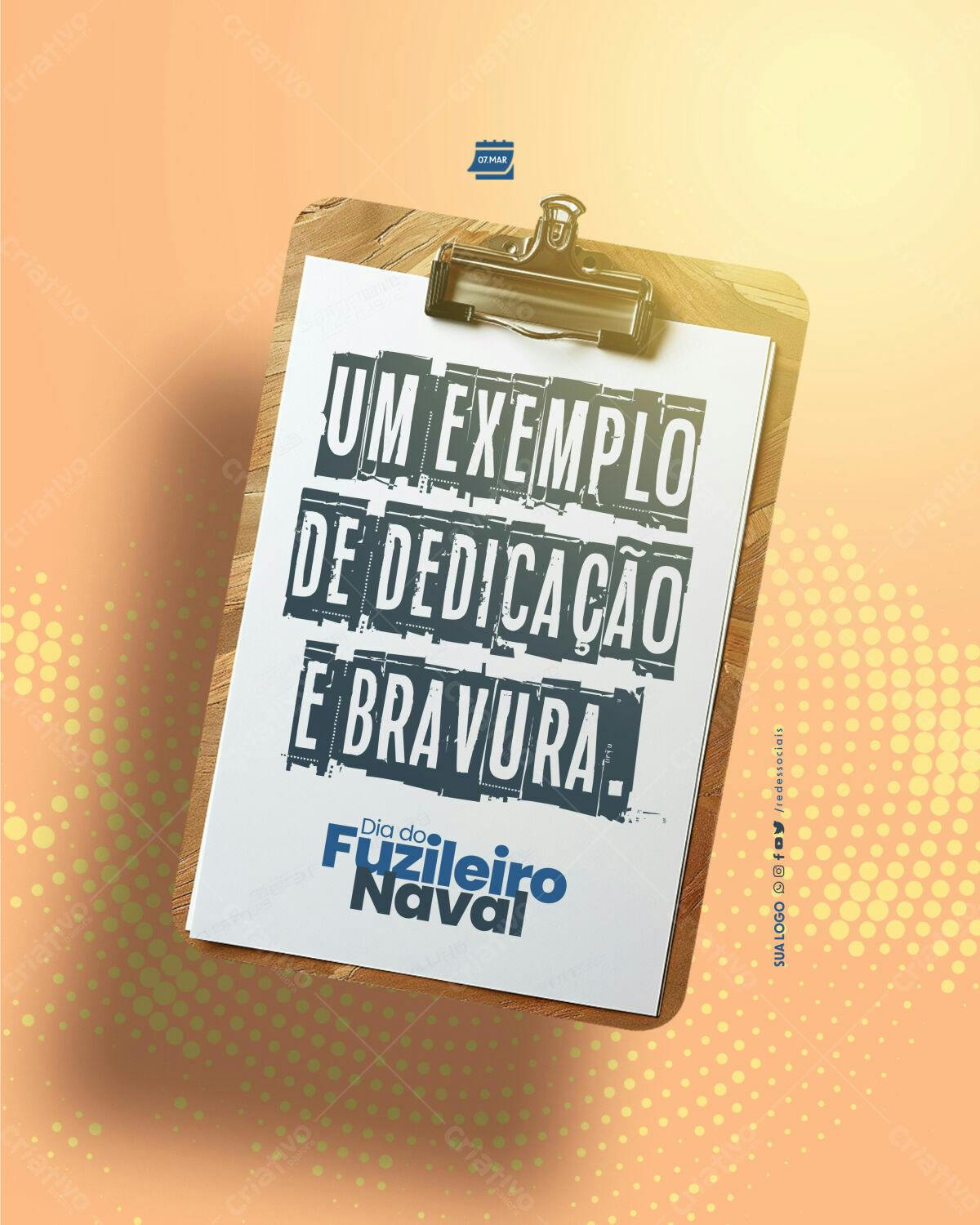 Flyer Dia do Fuzileiro Naval PSD Editável