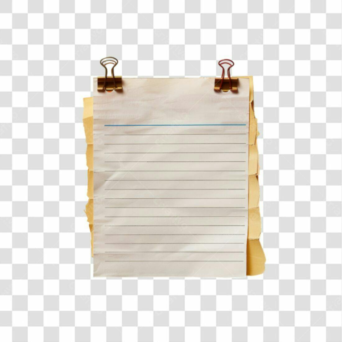 Bloco de Notas Rasgado PNG com fundo transparente