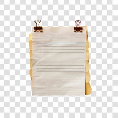 Bloco de notas papel png transparente