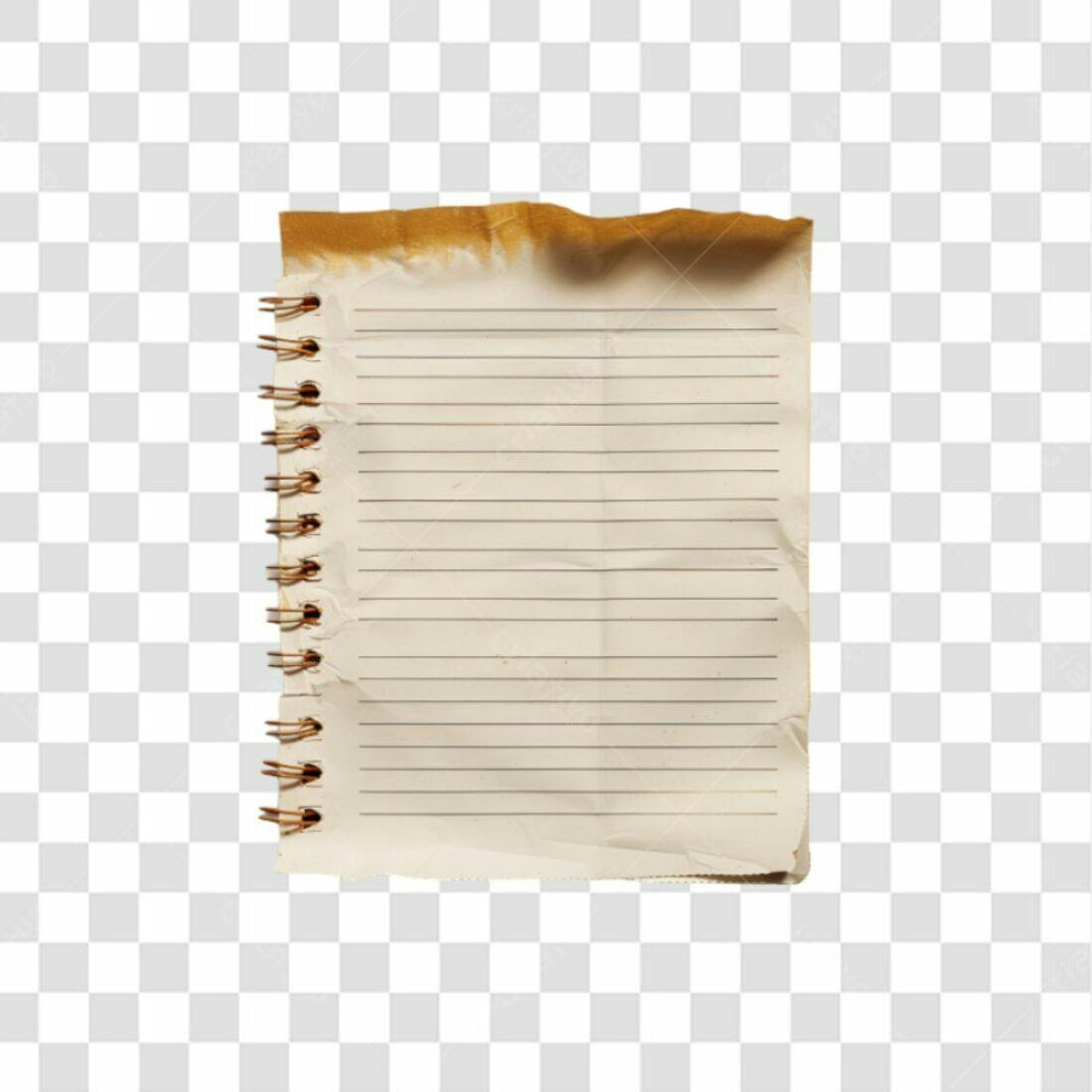 Bloco de Notas Antigo PNG com fundo transparente