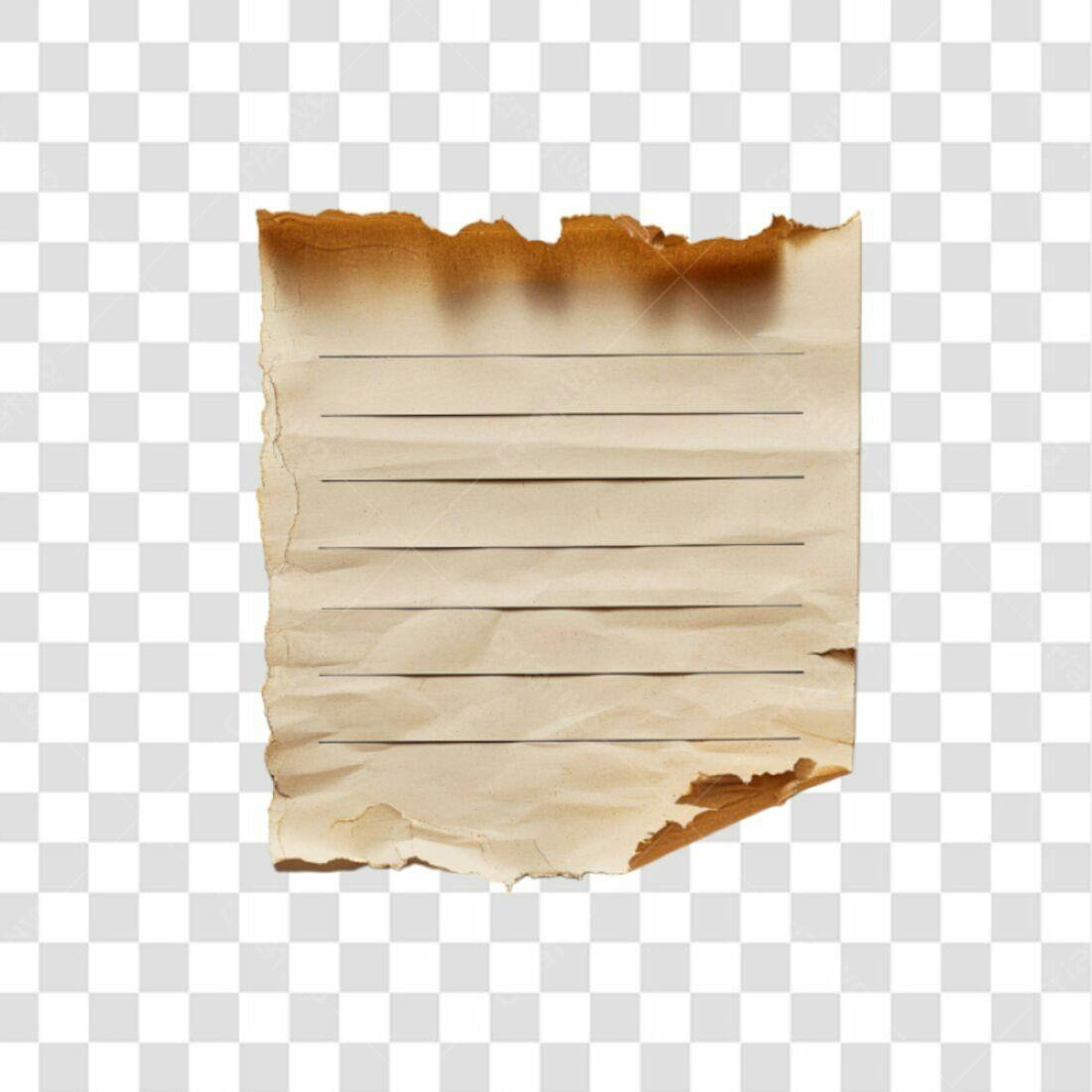 Papel Rasgado Antigo PNG com fundo transparente