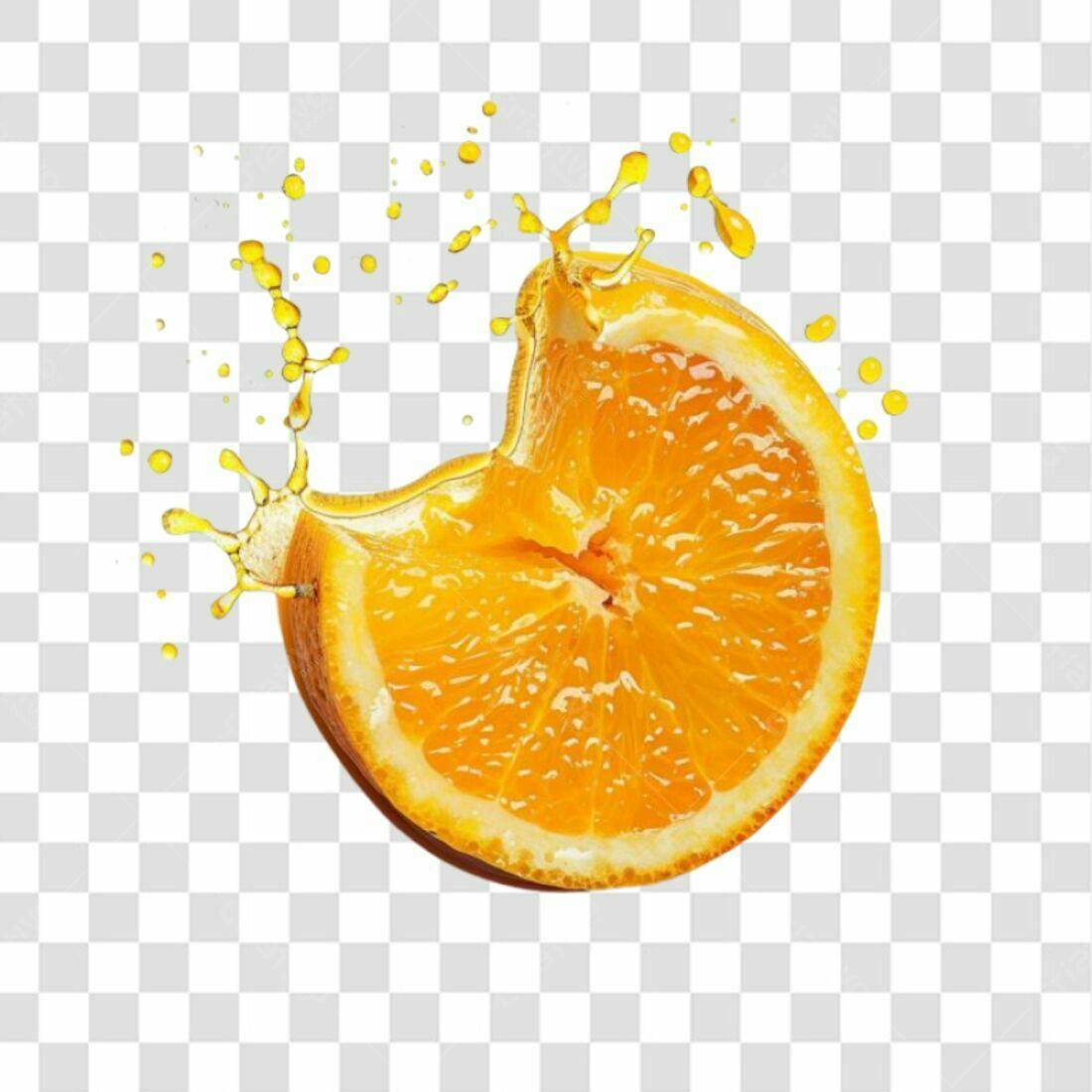 Icone fatia de laranja PNG com fundo transparente