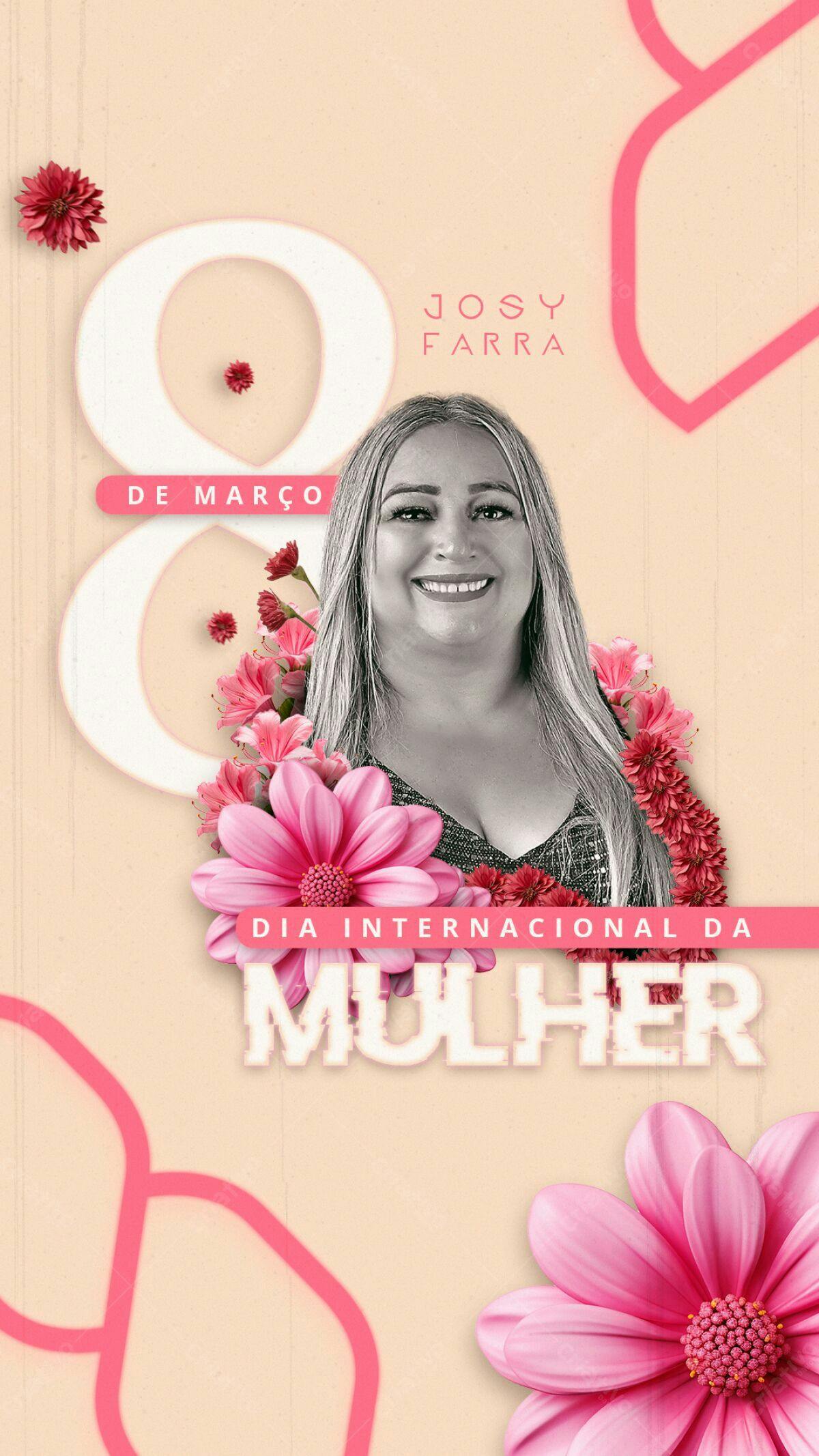 Post para o Dia Internacional da Mulher PSD Editável