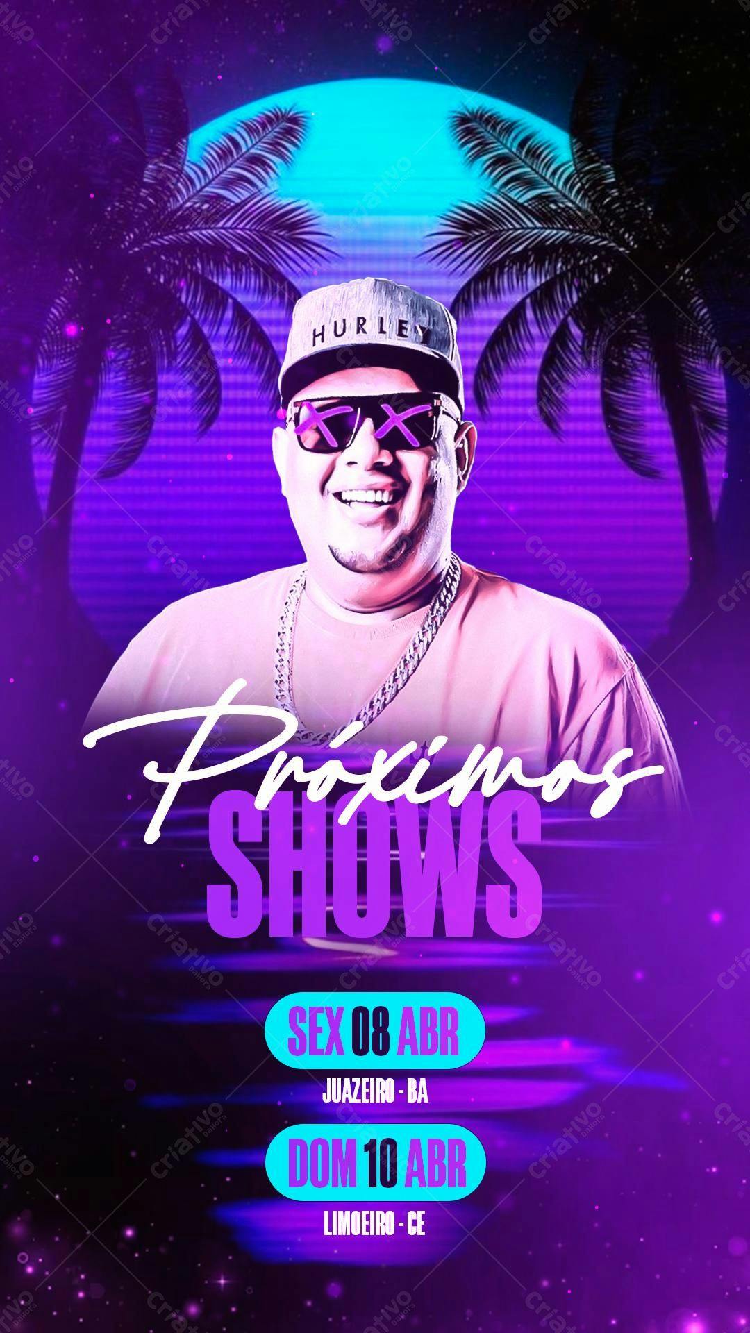 Flyer para Shows Musicais PSD Editável