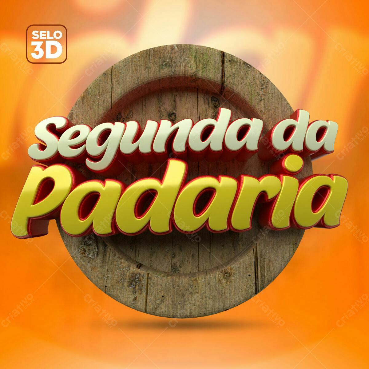 Logotipo Segunda da Padaria PSD Editável