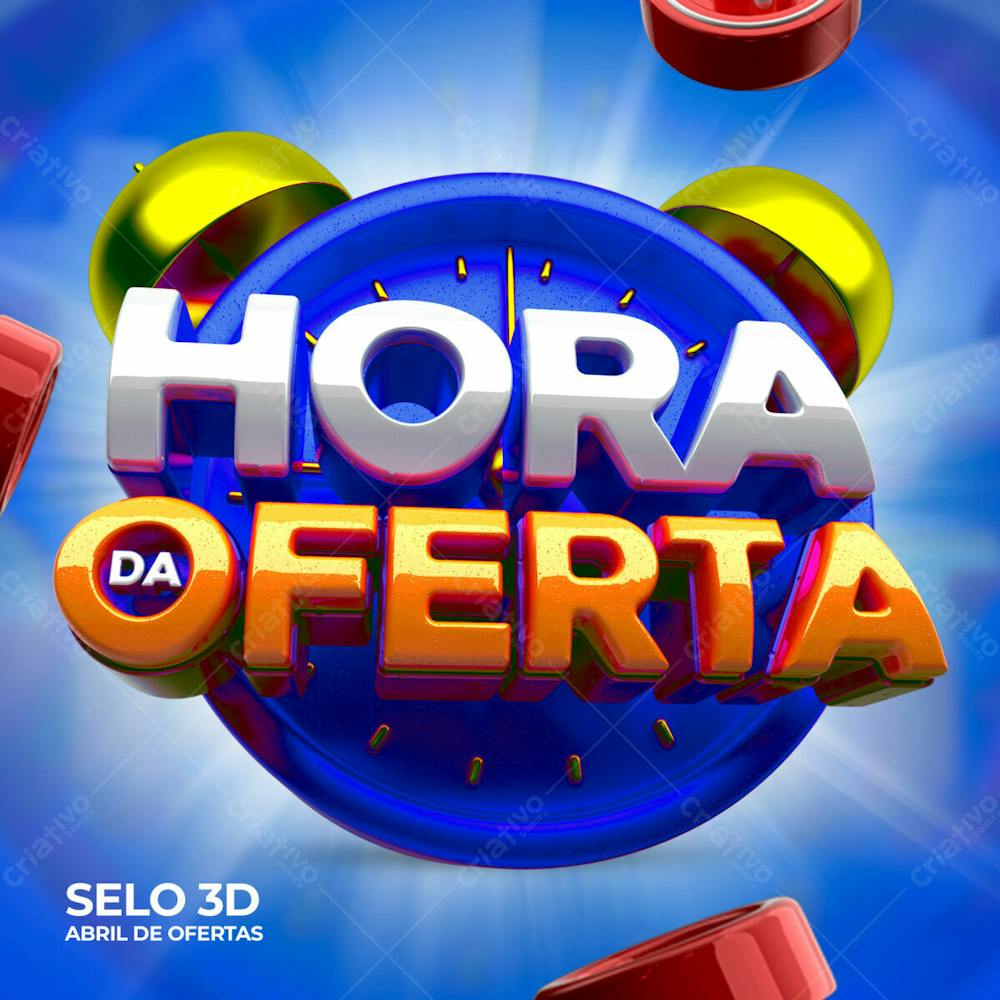Selo 3D Hora Da Oferta