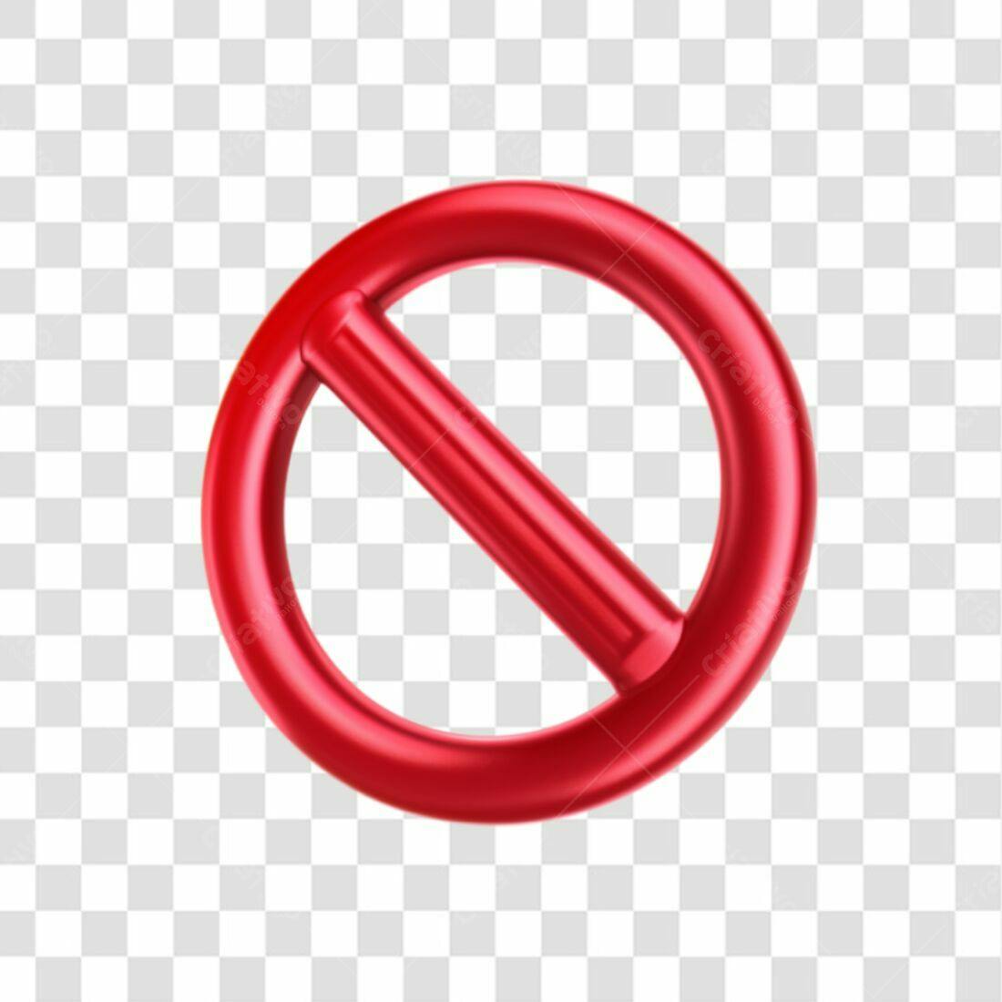 Ícone Proibido Vermelho PNG com fundo transparente