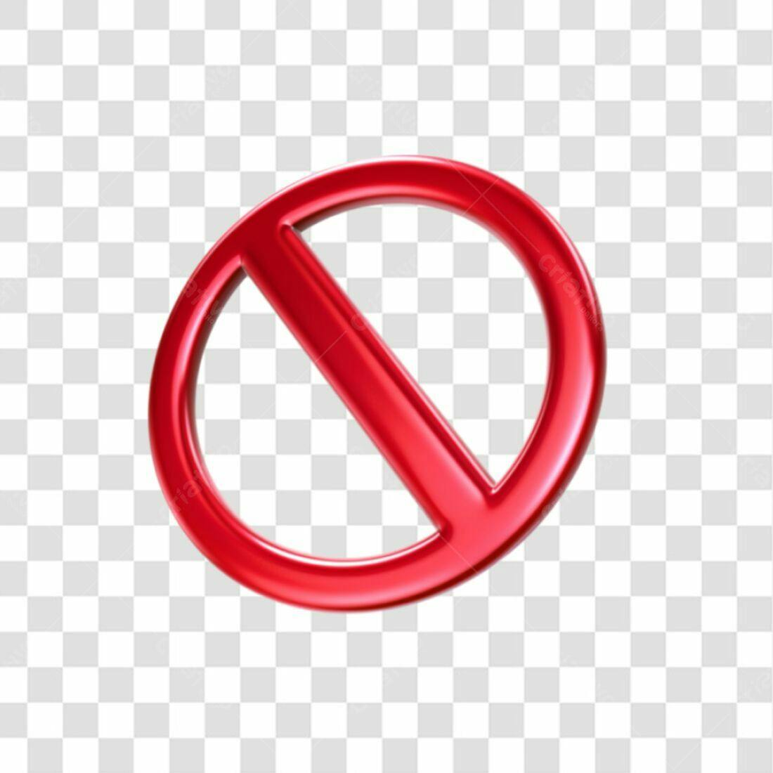Ícone Proibido Vermelho PNG com fundo transparente