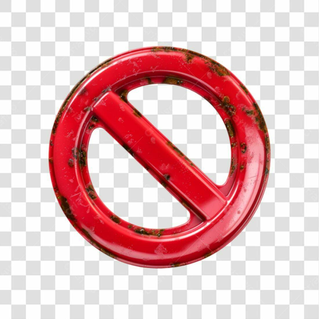 Ícone Proibido Vermelho PNG com fundo transparente