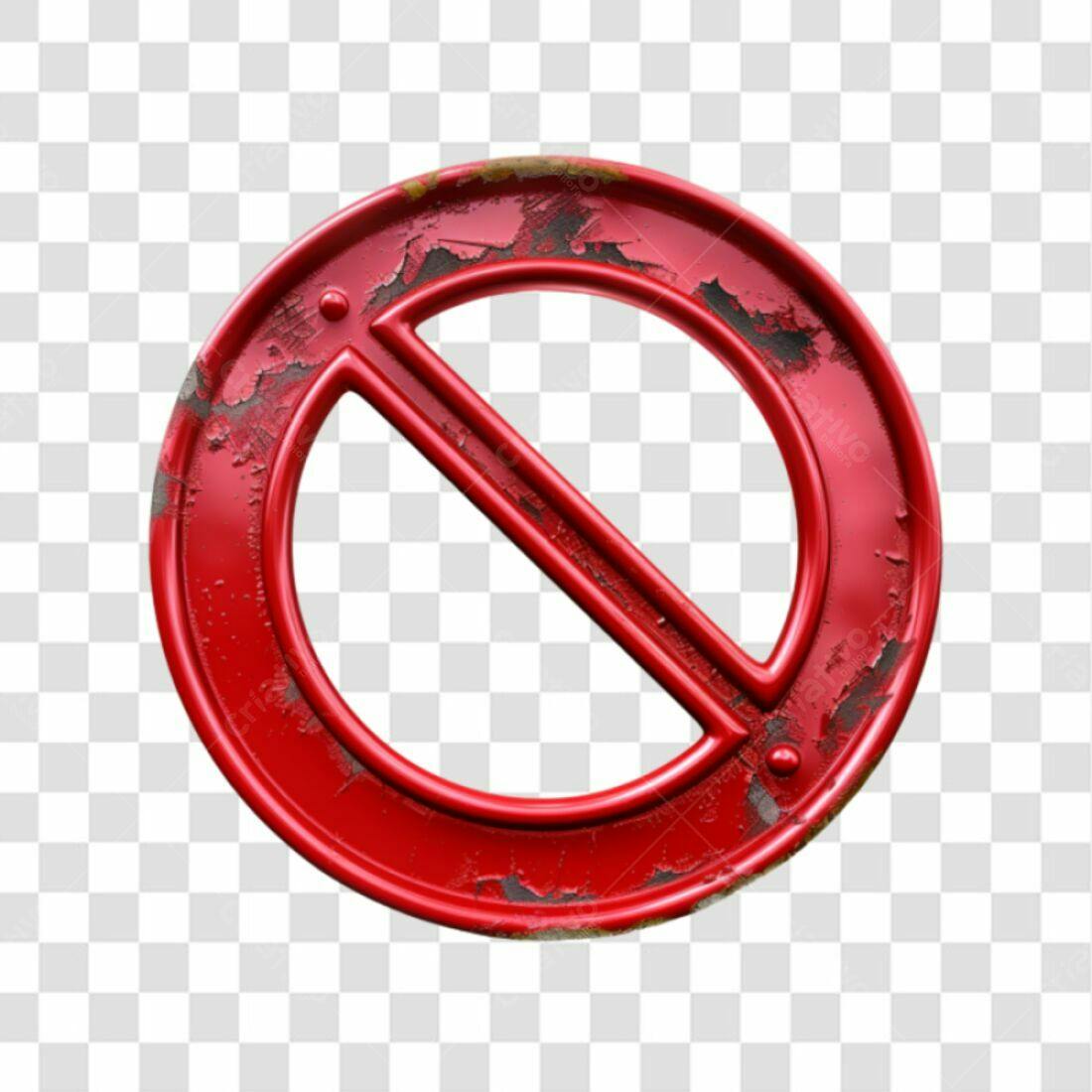 Icone Proibido Vermelho PNG com fundo transparente