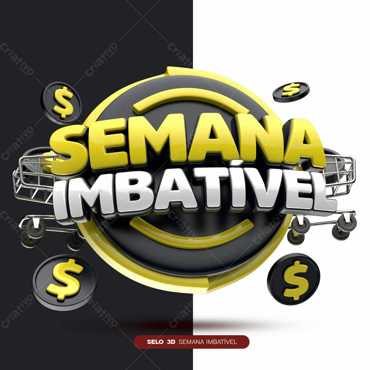Selo 3D Semana Imbatível PSD Editável