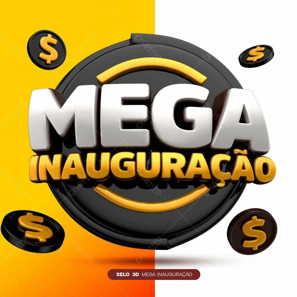 Selo 3D Mega Inauguração