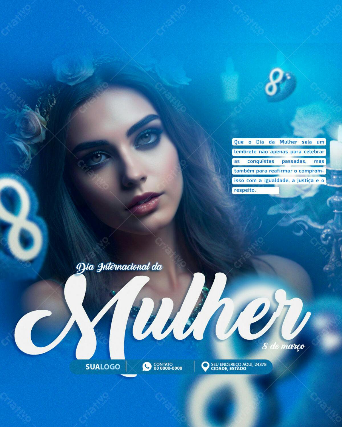 Flyer Dia Internacional da Mulher PSD Editável