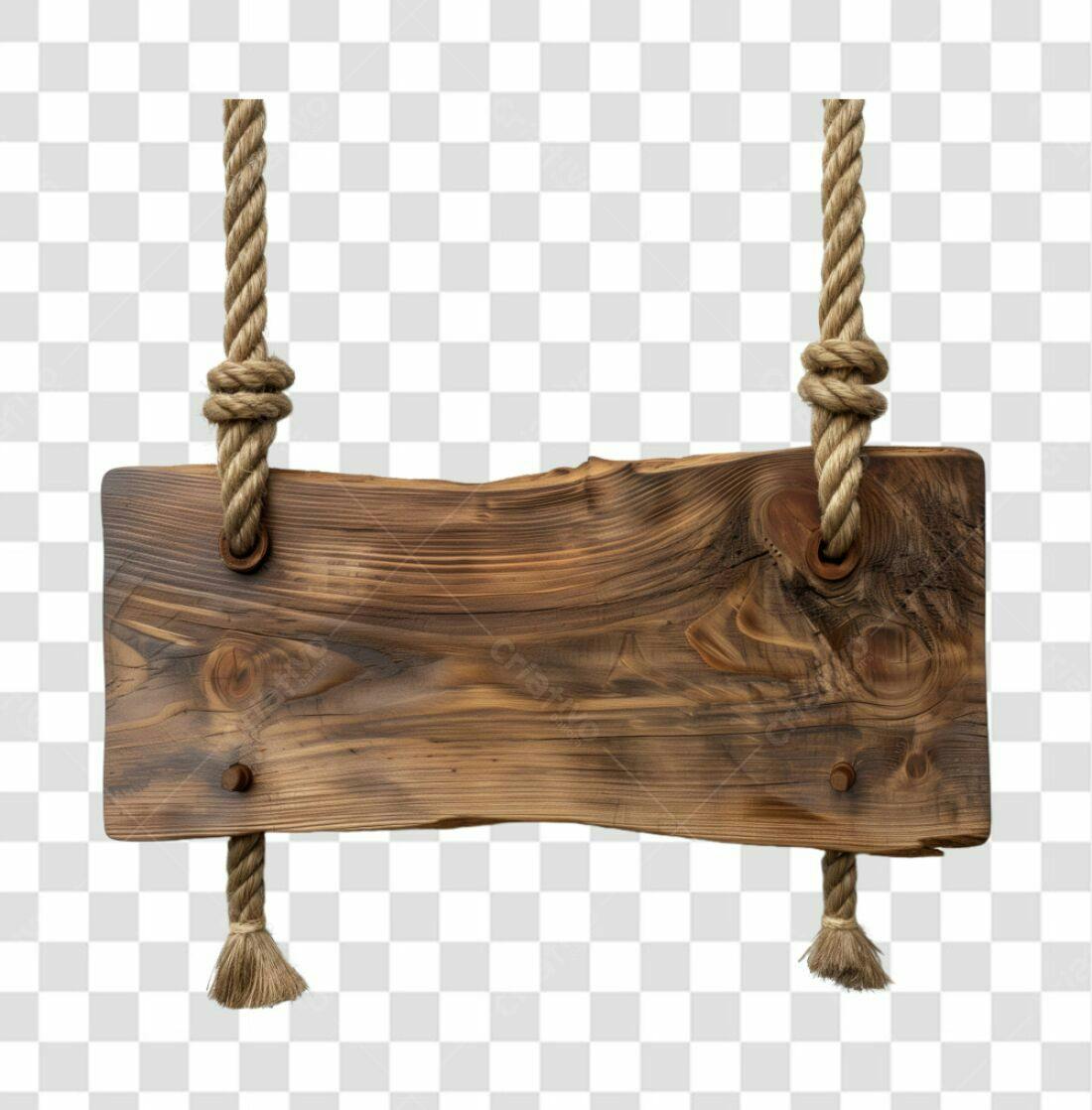 Placa de Madeira Rustica PNG com fundo transparente