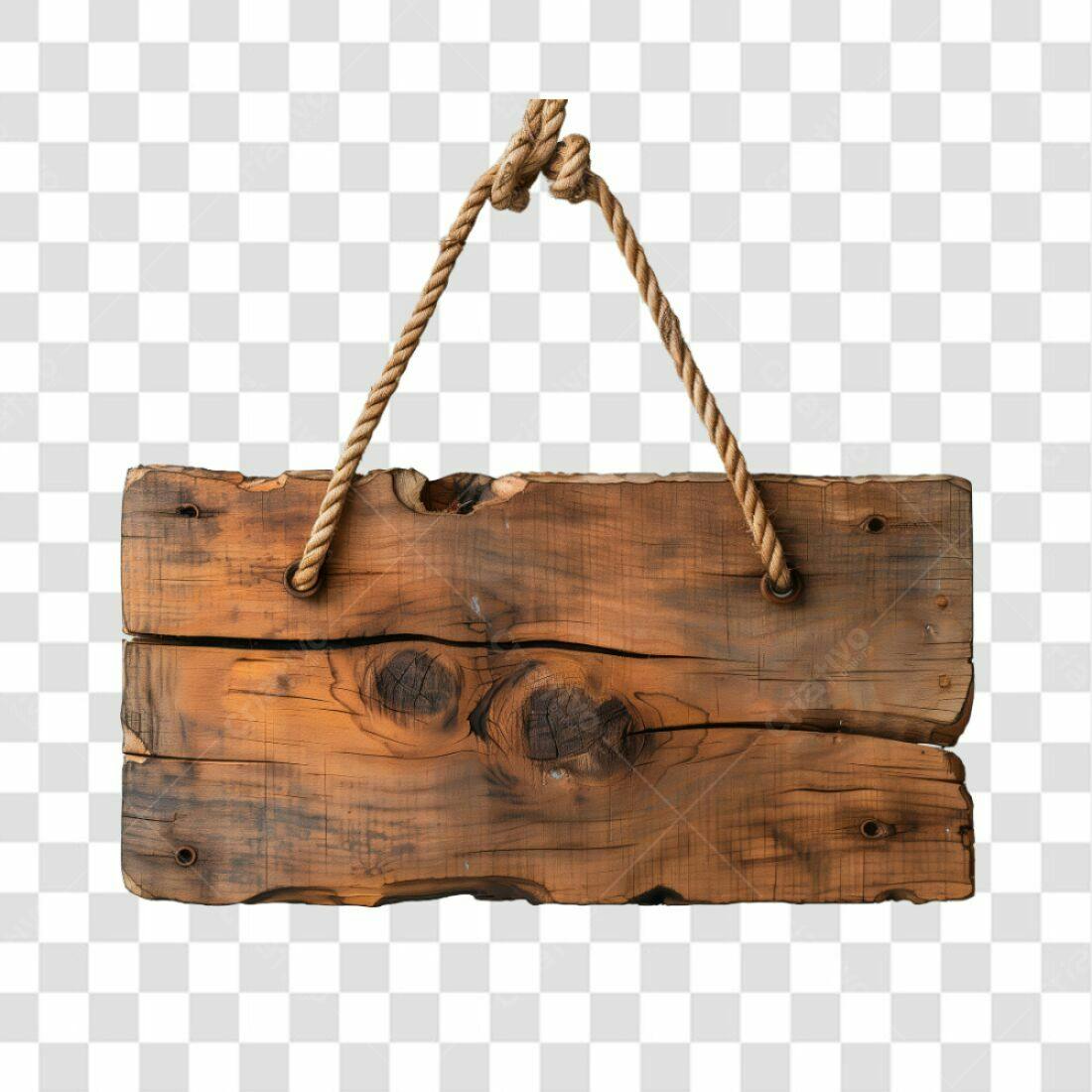 Placa de Madeira Rustica PNG com fundo transparente