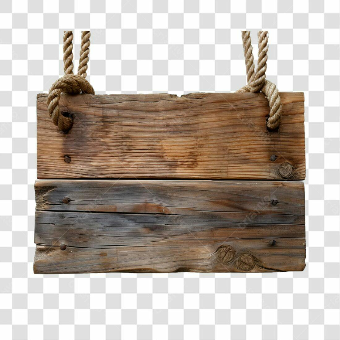 Placa de Madeira Rustica PNG com fundo transparente