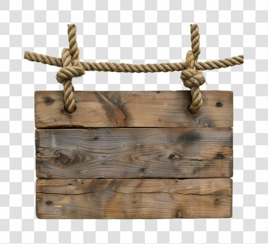 Placa de Madeira Rustica PNG com fundo transparente