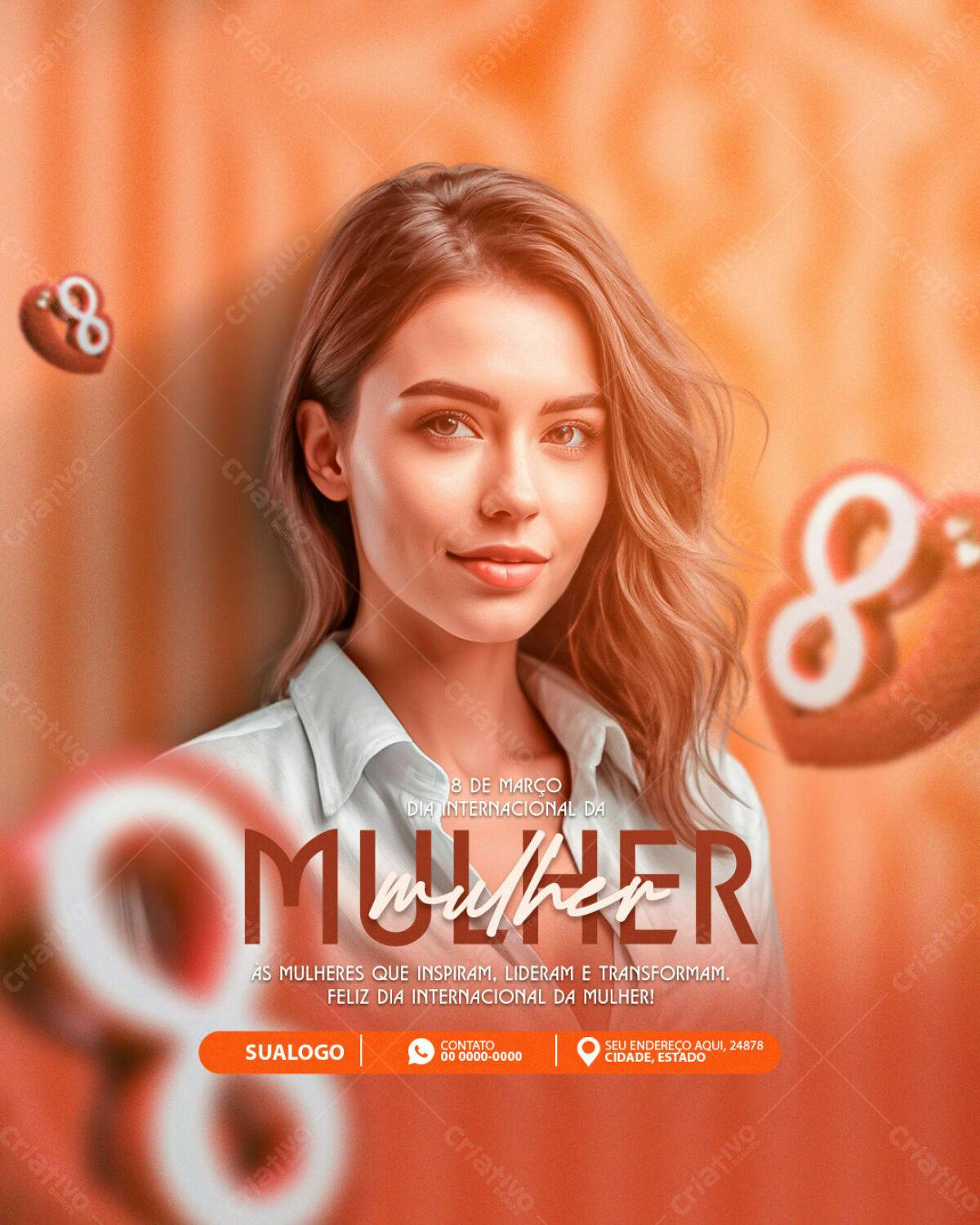 Flyer Dia Internacional da Mulher PSD Editável