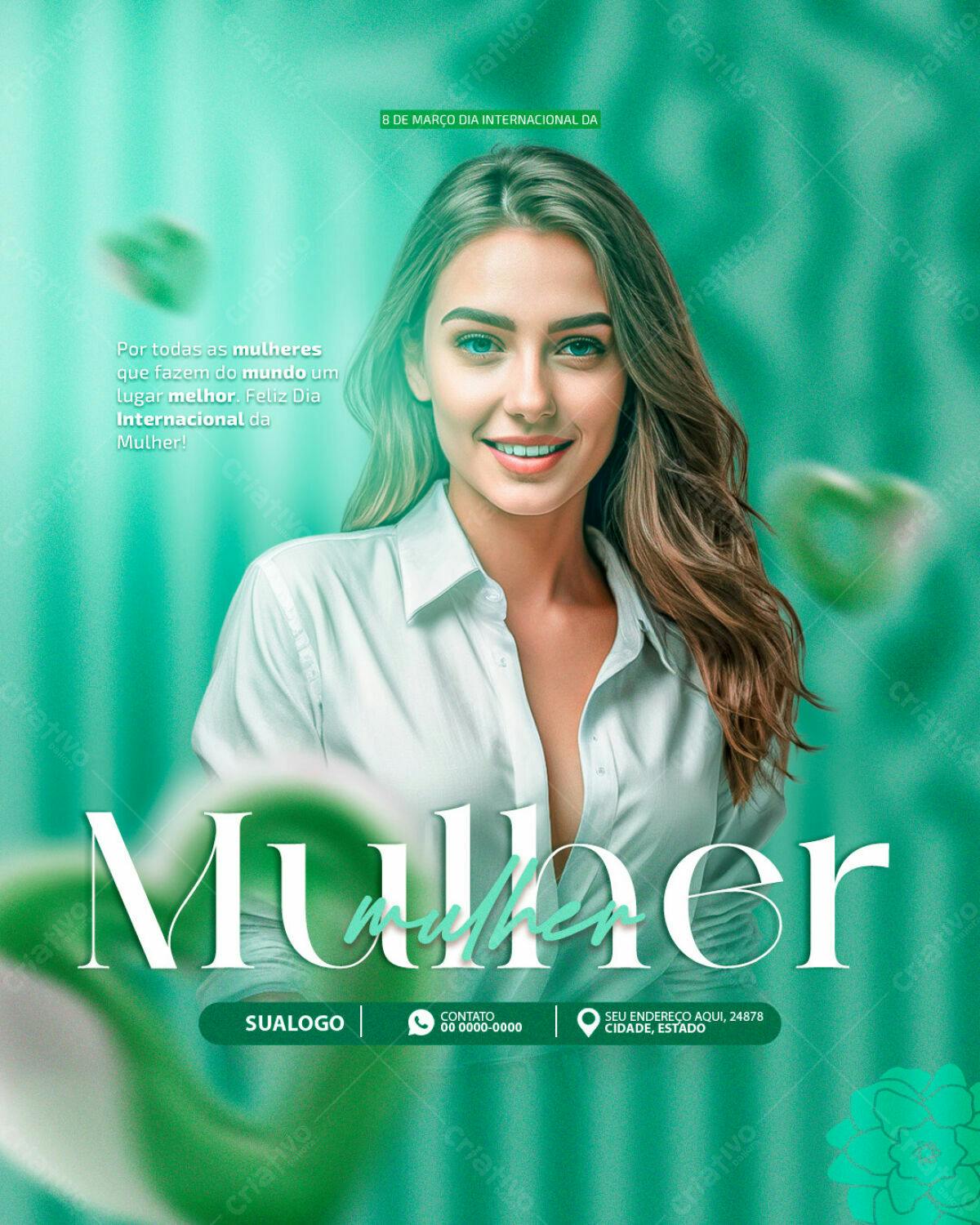 Flyer Dia Internacional da Mulher PSD Editável