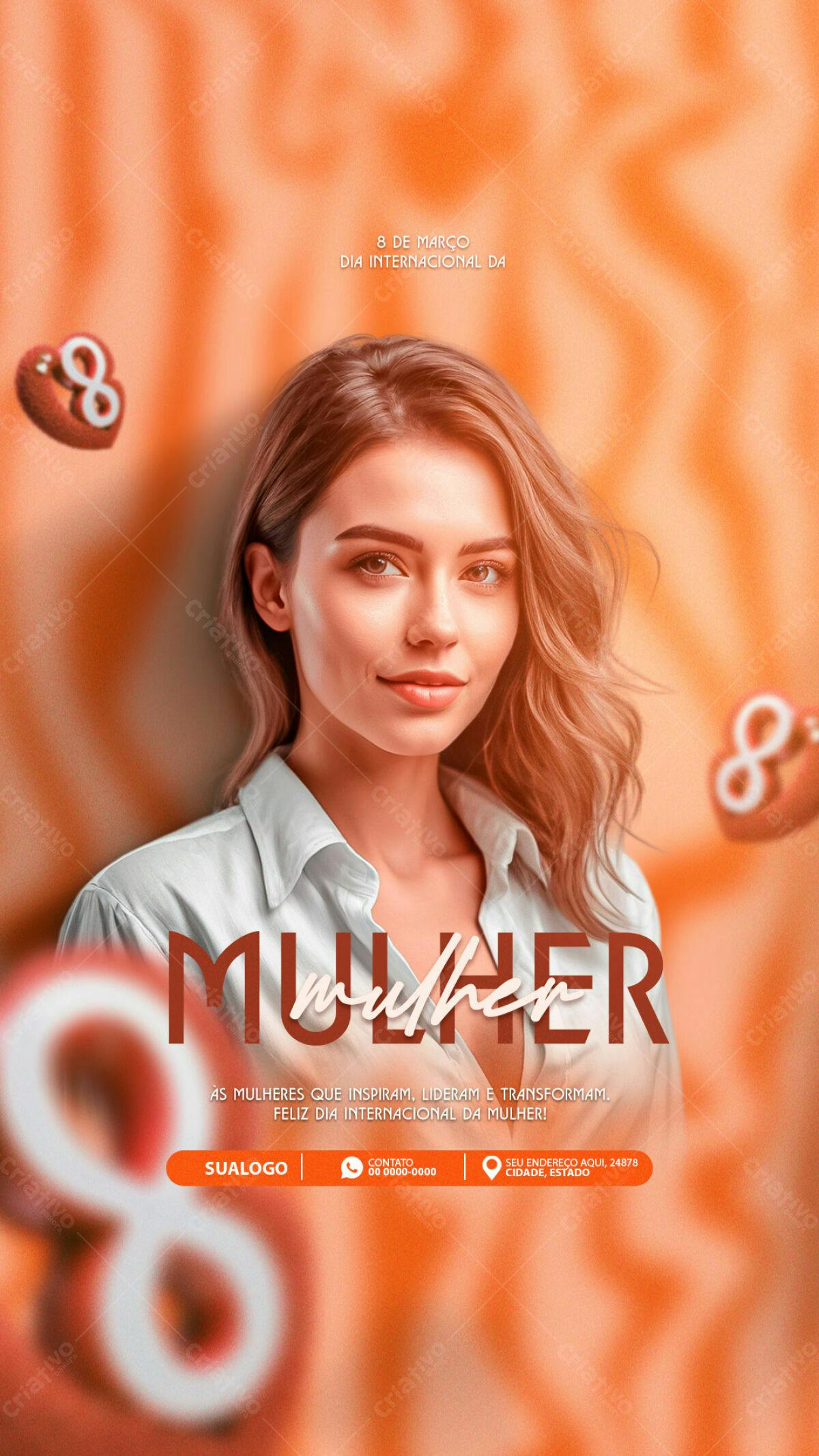 Flyer Dia Internacional da Mulher PSD Editável