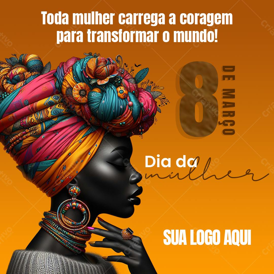 Post para Dia Internacional da Mulher PSD Editável