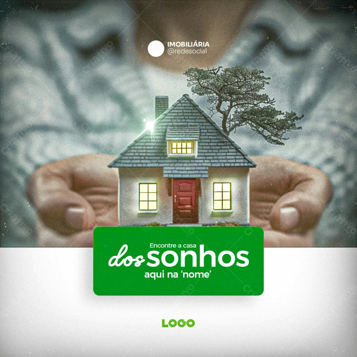 Postagem Imobiliária Casa dos Sonhos PSD Editável