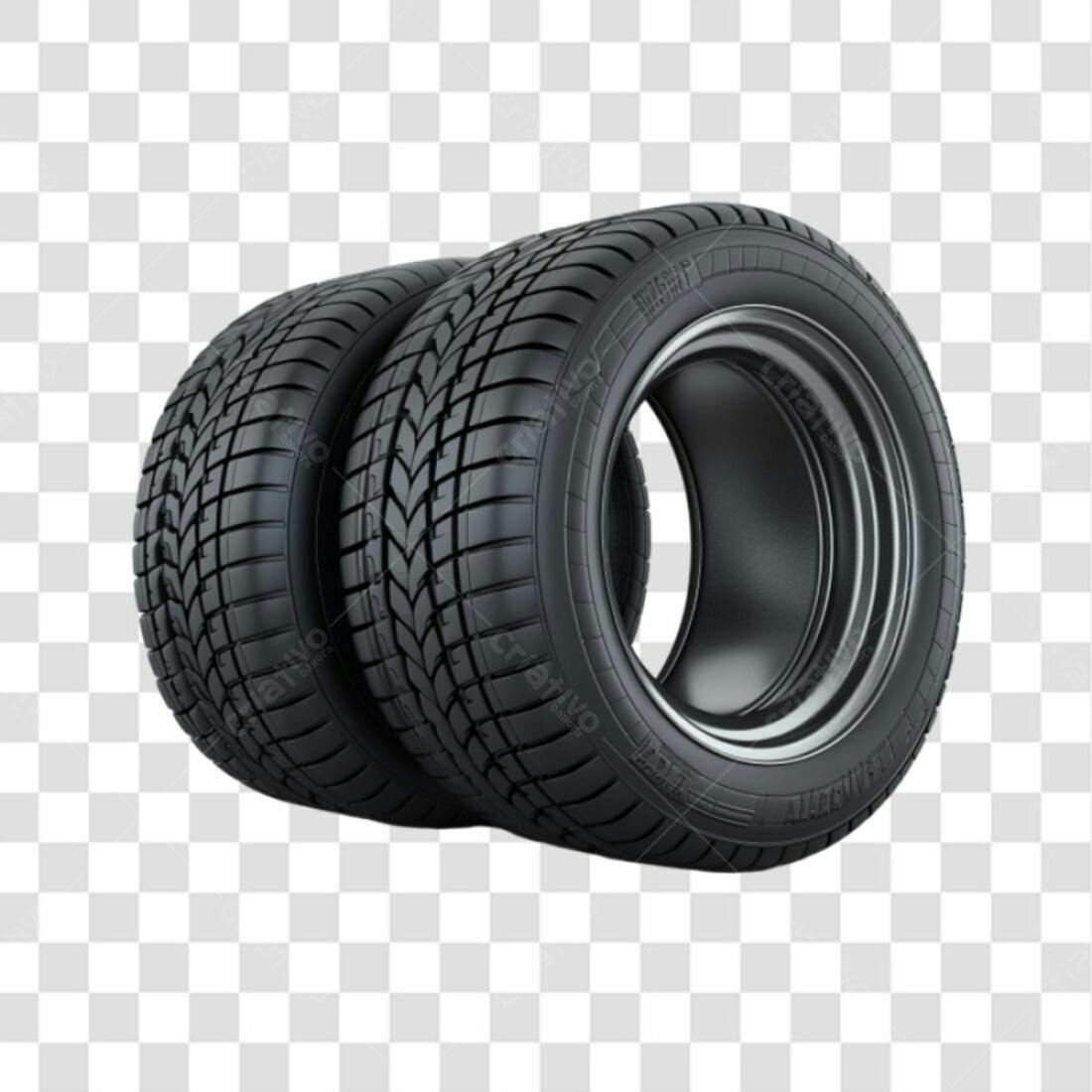 Icone Pneu Carro Preto PNG com fundo transparente