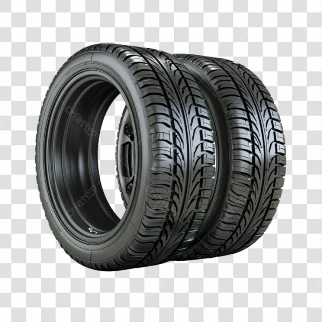 Icone Pneu Carro Preto PNG com fundo transparente