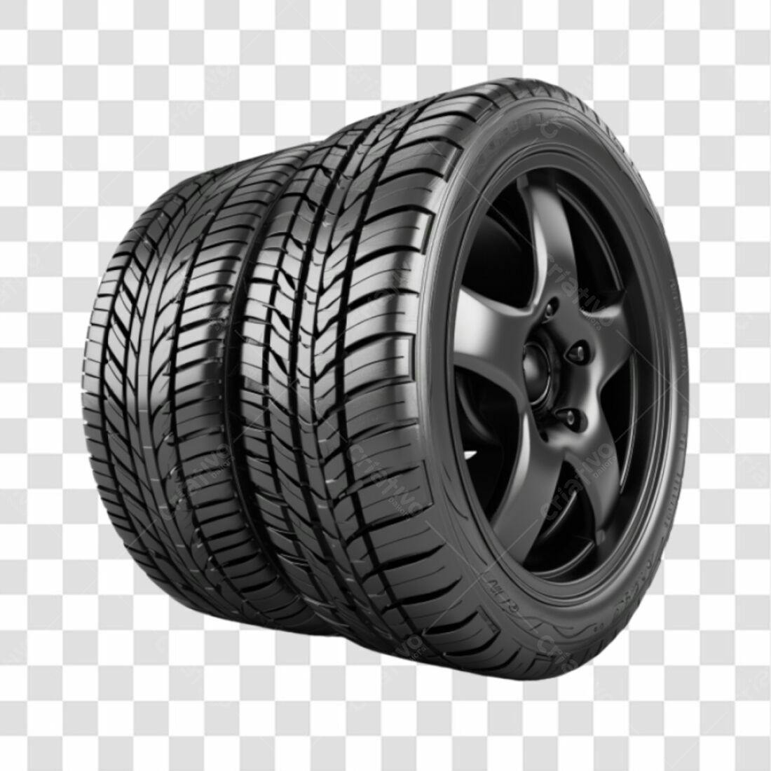 Icone Pneu Carro Preto PNG com fundo transparente