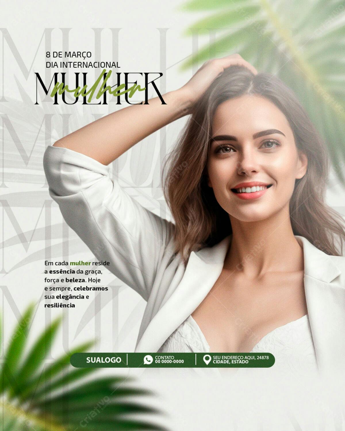 Flyer Dia Internacional da Mulher PSD Editável