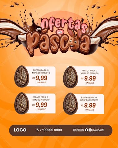 Ofertas de páscoa ovos de páscoa