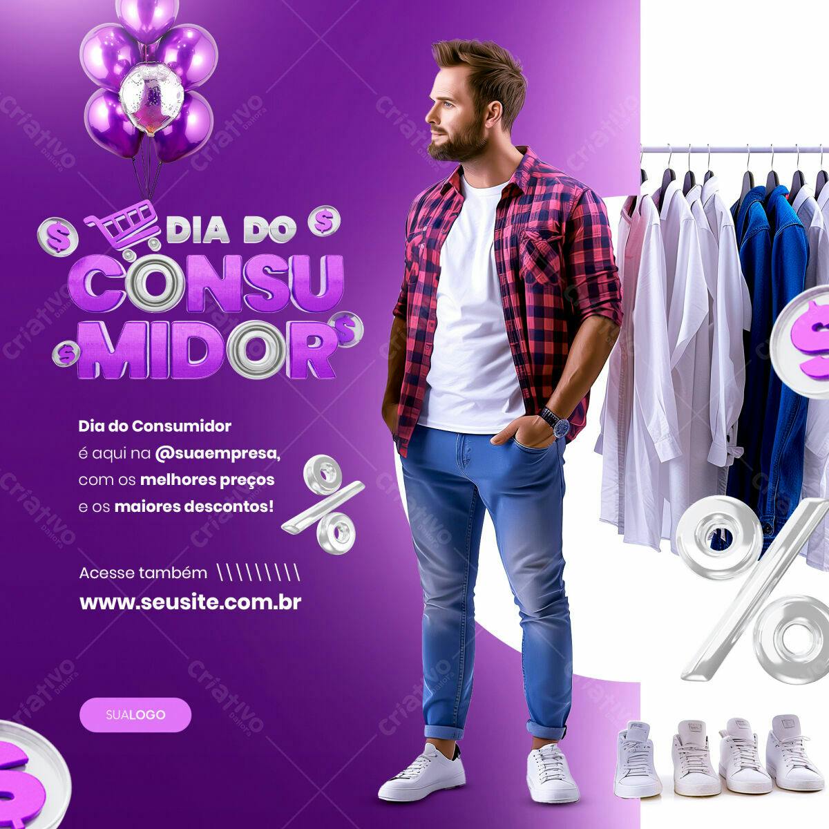 Flyer Dia do Consumidor PSD Editável