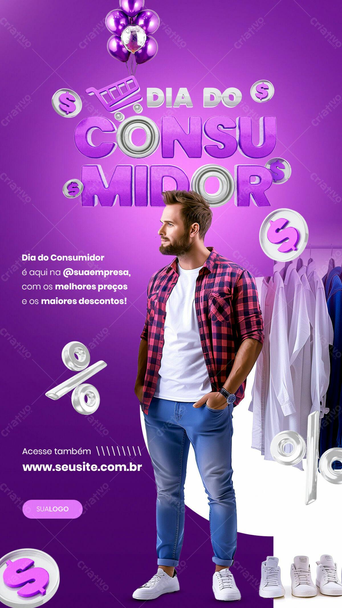 Flyer Dia do Consumidor PSD Editável