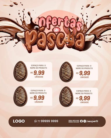 Ofertas de páscoa ovos de páscoa