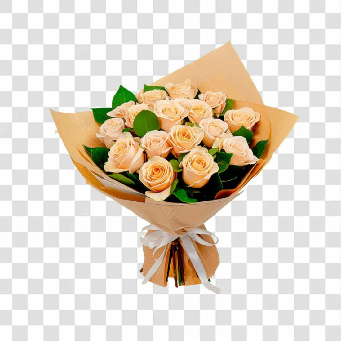 Imagem Rosas Bege Dia dos Namorados PNG com fundo transparente