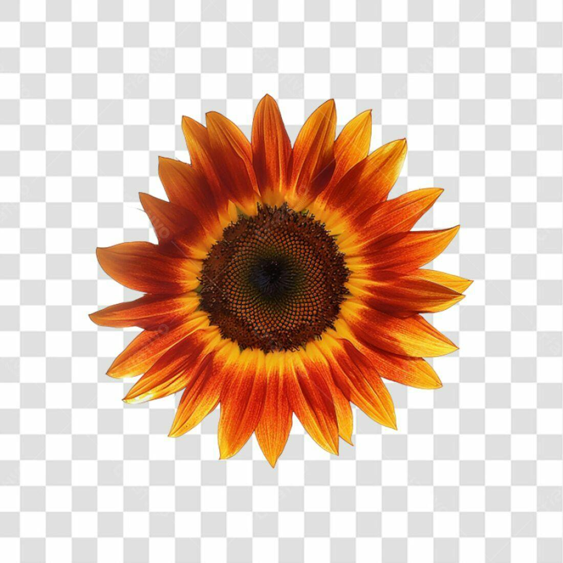 Icone Girassol Laranja PNG com fundo transparente