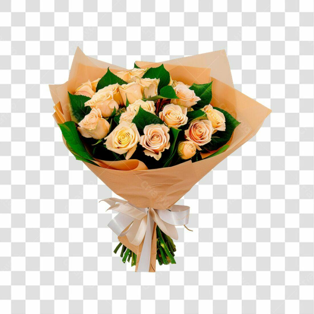 Imagem Rosas Pêssego PNG com fundo transparente