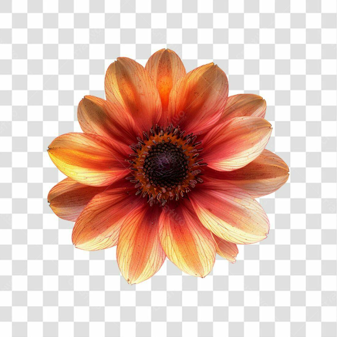 Icone Flor Laranja Outono PNG com fundo transparente