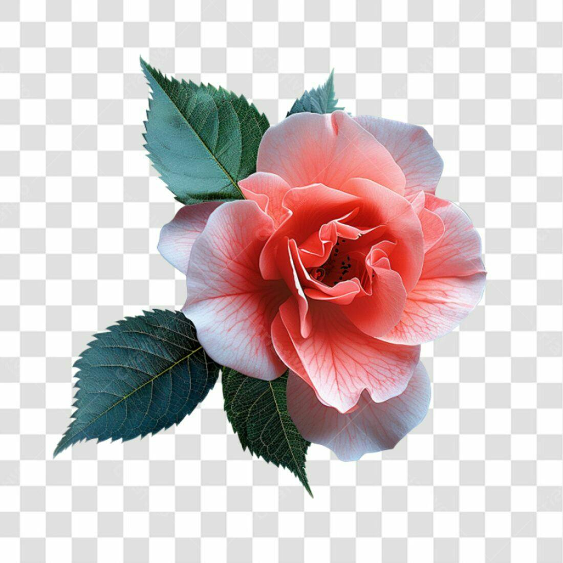 Icone Rosa Coral PNG com fundo transparente