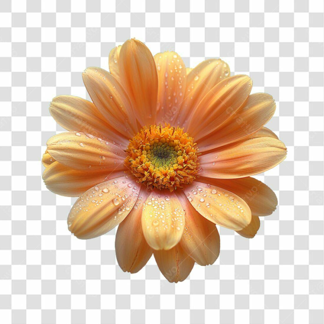 Icone Flor Laranja PNG com fundo transparente