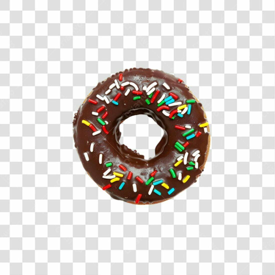 Icone Donut Chocolate PNG com fundo transparente