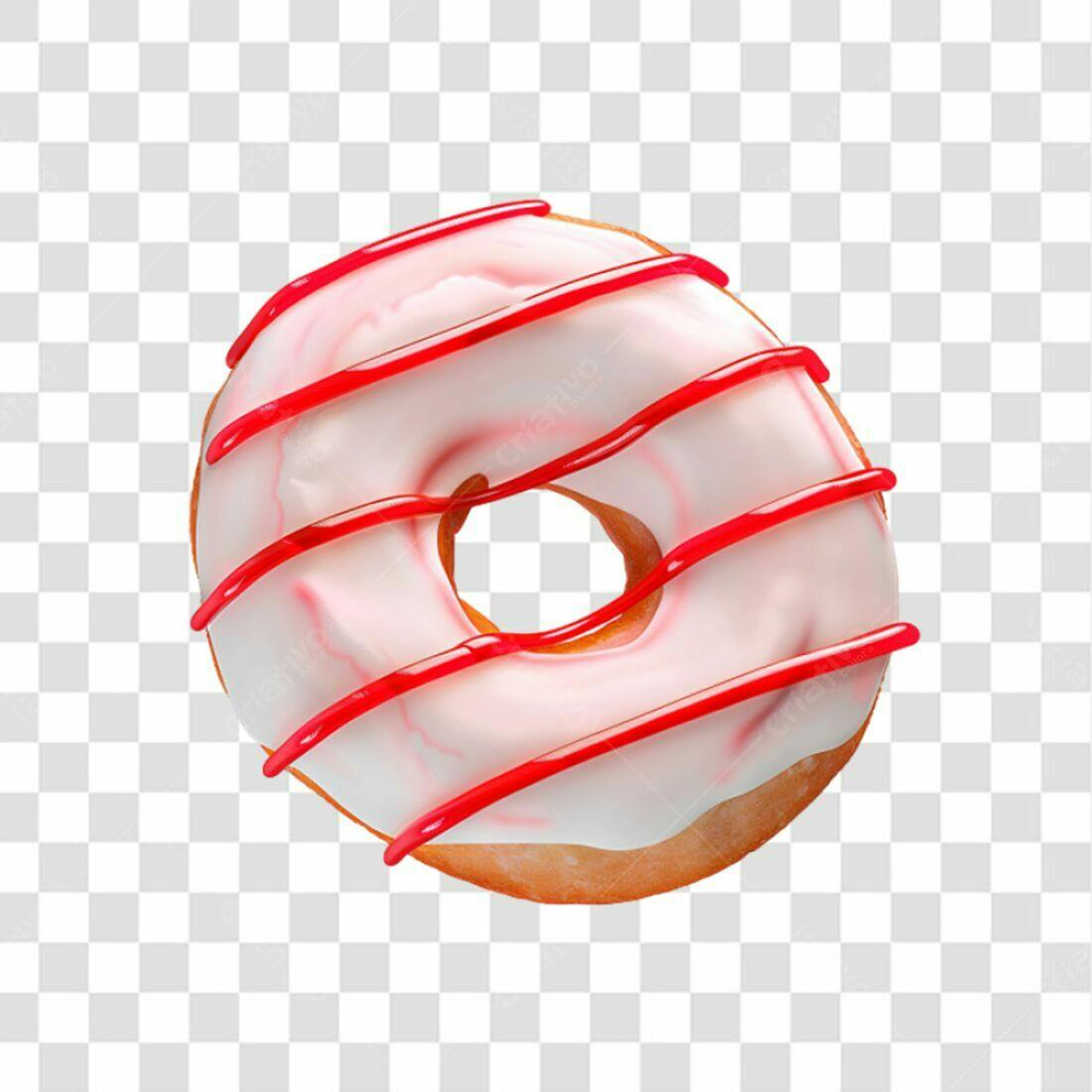 Icone Donut Rosa e Vermelho PNG com fundo transparente