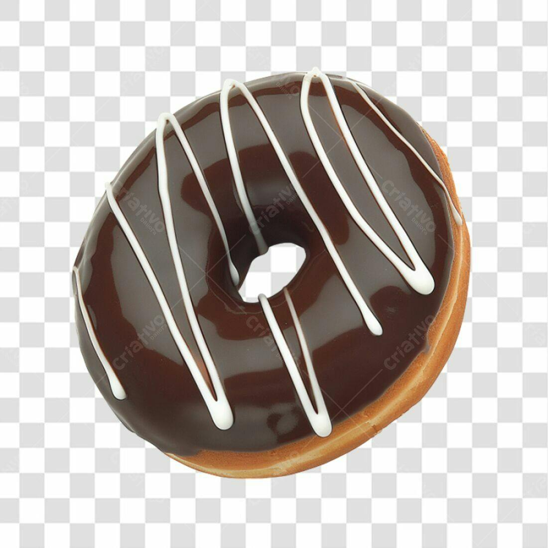 Icone Donut Chocolate PNG com fundo transparente