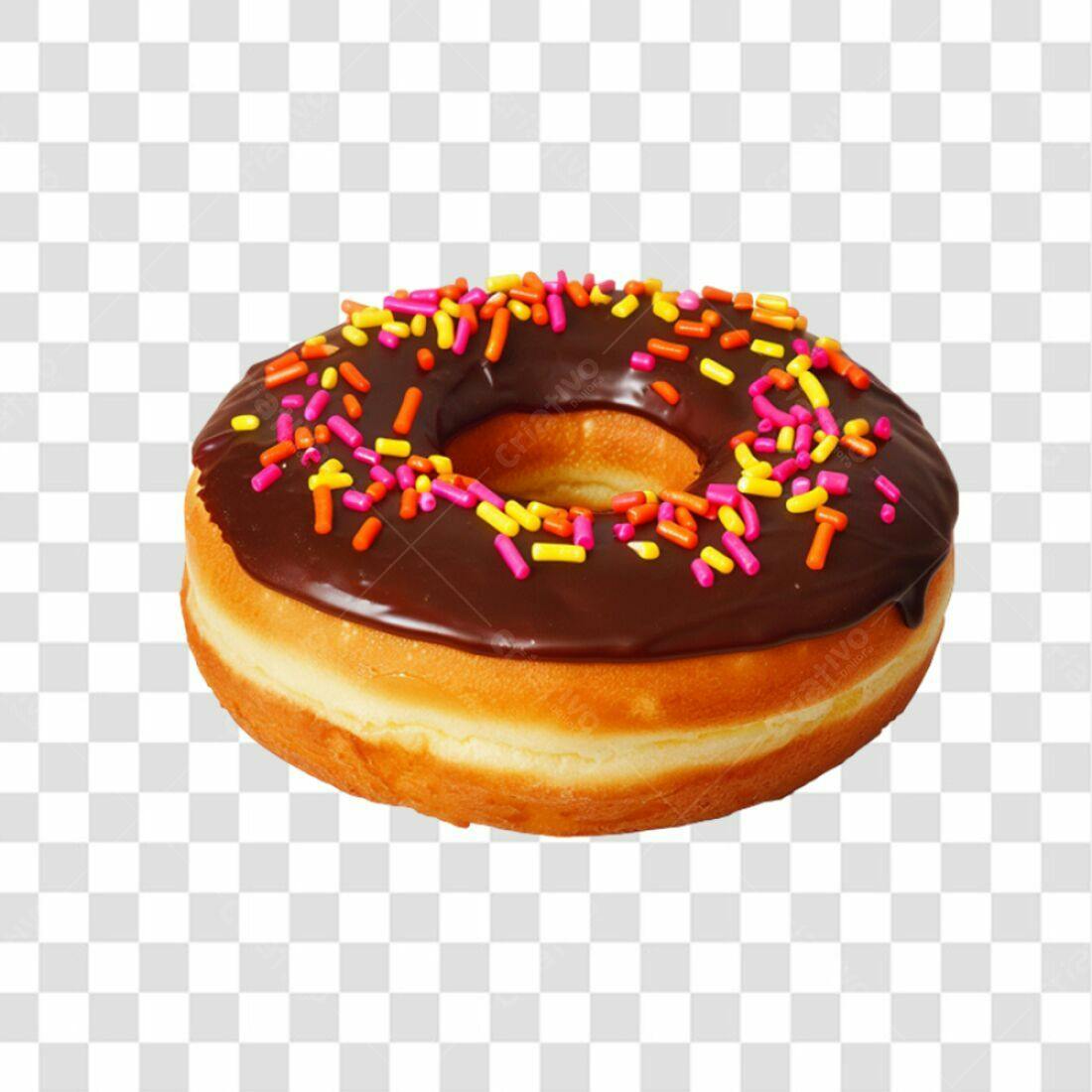Icone Donut Chocolate PNG com fundo transparente